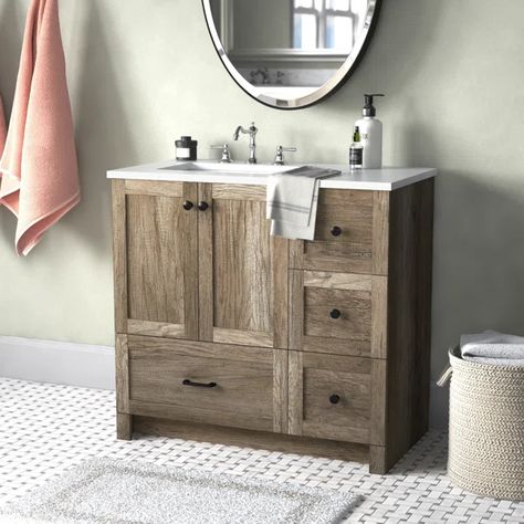 Norma 36" Single Bathroom Vanity Set 36 Inch Bathroom Vanity, 36" Vanity, Ceramic Undermount Sink, Quartz Vanity Tops, Bathroom Necessities, Wood Marble, Wood And Marble, Wood Vanity, Bathroom Vanity Set