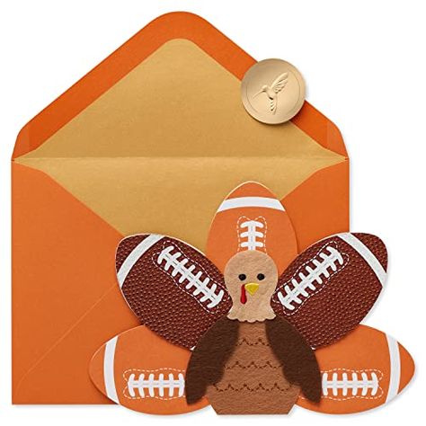 Papyrus Thanksgiving Card (Football Turkey, Grateful for Turkey and Touchdowns) Diy Christmas Gift Tags, Thanksgiving Cards Handmade, Christmas Gift Tags Diy, Turkey Football, Thanksgiving Card, Wrap Gift, Thanksgiving Centerpieces, Thanksgiving Cards, Paper Flowers Diy