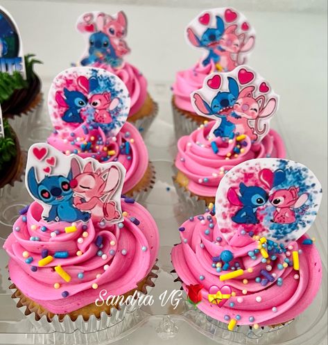 Stitch And Angel Cupcakes, Stitch Cupcakes, Stitch Bday, Lilo And Stitch Cake, Stitch Party, Stitch Cake, Stitch And Angel, Crazy Cakes, Yummy Comfort Food