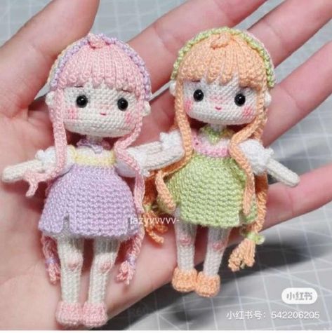 Amigurumi Sweet Doll Free Crochet Pattern - Amigurumi Crochet Parrot, Crochet Doll Clothes Free Pattern, Doll Patterns Free, Crochet Dolls Free Patterns, Easy Crochet Baby, Crochet Doll Clothes, Crochet Fashion Patterns, Diy Crochet Projects, Crochet Doll Pattern