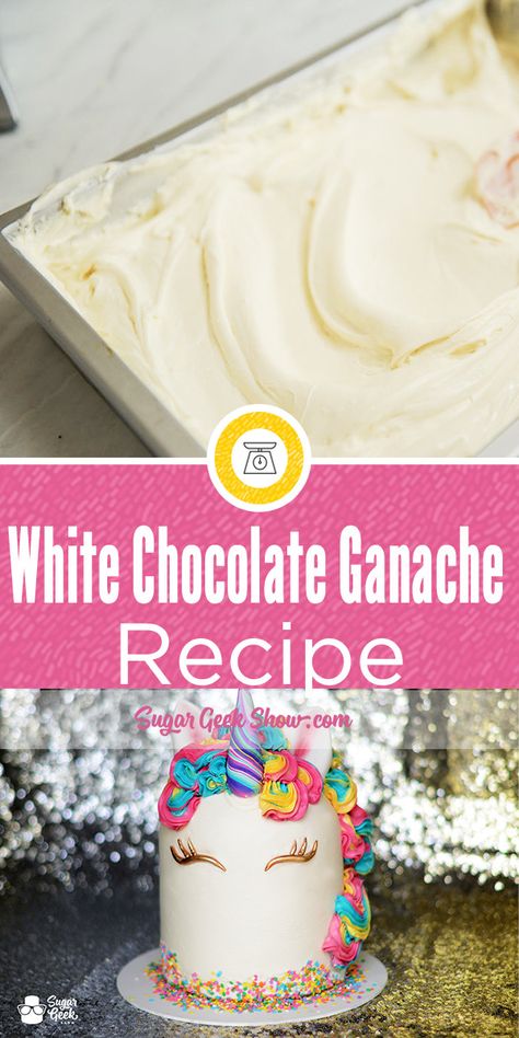 White Chocolate Cake Filling Recipe, Ganache Frosting Cake Design, Buttercream Ganache Frosting, Vanilla Ganache Frosting, Butter Ganache Frosting, White Chocolate Ganache Recipe For Cake, White Ganache Frosting, Vanilla Ganache Recipe, White Ganache Recipe