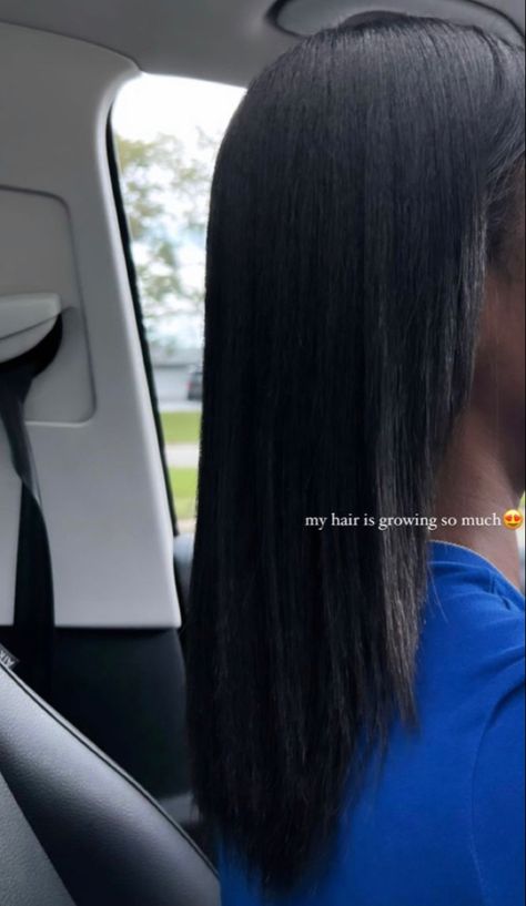 4b Straightened Hair, Relaxed Hair Aesthetic, Natural Flat Ironed Hair, 4c Straightened Hair, Straightened 4c Hair, Straight Relaxed Hair, Hairstyles For Relaxed Hair Black Women, Natural Hair Straight, Healthy Black Hair