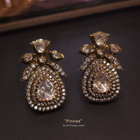 Jewellery Stones, Moissanite Jewellery, Beaded Wedding Jewelry, Indian Jewelry Earrings, Bridal Jewellery Design, Polki Earrings, Gold Rings Fashion, Indian Jewelry Sets, Polki Jewellery