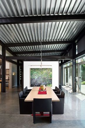 Pinterest House, Asma Kat, Steel Frame House, Plafond Design, Interior Painting, Patio Roof, Steel House, Bedroom Paint, Roof Design