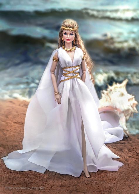 Explore Maria_arcticfox photos on Flickr. Maria_arcticfox has uploaded 422 photos to Flickr. Barbie Goddess, Barbies Pics, Greek Goddess Costume, Barbie Collector Dolls, Goddess Costume, Fairy Clothes, Barbie Gowns, Im A Barbie Girl, Goddess Dress