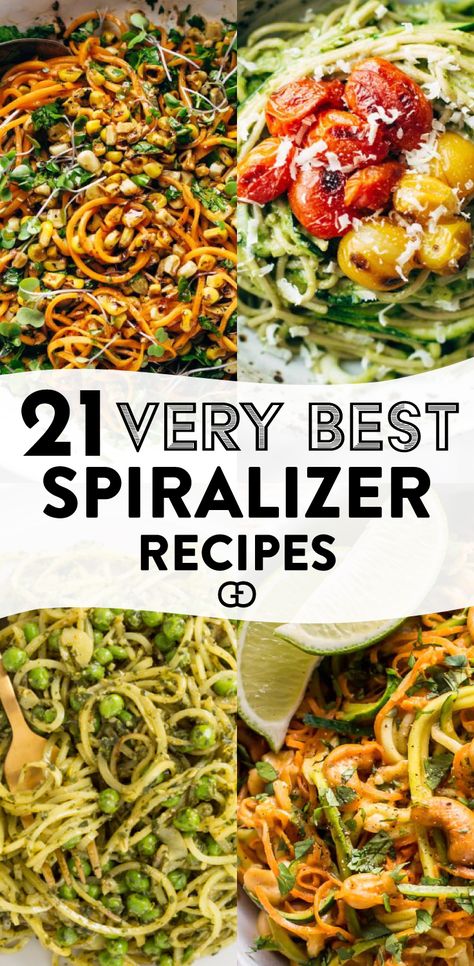 Spiralizer Recipes Healthy, Spiral Vegetable Recipes, Veggie Noodles Recipes, Recipes For Lunch, Zucchini Noodle Recipes, Healthy Veggie, Zoodle Recipes, Nutribullet Recipes, Sweet Potato Noodles