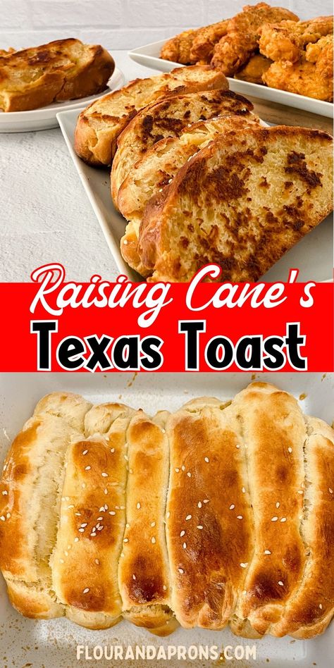 Recreate the delicious taste of Raising Cane's Texas Toast at home with this easy recipe. Perfectly buttery and fluffy, this homemade version captures the essence of the beloved restaurant classic. Using simple ingredients, you can make this toast in no time, and it's perfect as a side for any meal. This recipe will become a favorite in your household! Rasing Canes Bread Recipe, Raising Canes Texas Toast Recipe, Canes Bread Recipe, Raising Canes Bread, Copycat Raising Canes, Homemade Texas Toast, Canes Bread, Restaurant Classic, Raising Canes