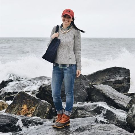 Fall style. Carly looks great in her #LLBean #BeanBoots via The College Prepster blog #NYC