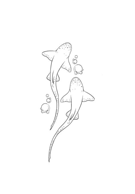 Cute Tattoo Drawings Simple, Men Ocean Tattoo Ideas, Marine Biologist Tattoo Ideas, Small Marine Life Tattoos, Shark Ankle Tattoos For Women, Animal Tattoo Designs Sketches, Angel Shark Tattoo, Sting Ray Drawing Cute, Tattoo Ideas Sea Animals