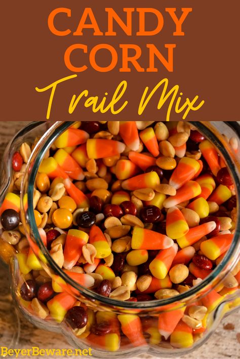 Candy Corn Trail Mix Halloween Party, Harvest Mix Candy Corn, Trail Mix Snack Bar, Fall Snack Mixes Candy Corn, Peanuts And Candy Corn Recipe, Candy Corn Peanuts M&m, Fall Candy Corn Snack, Fall Snack Mix With Candy Corn, Fall Candy Mixture