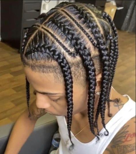 4 Braids To The Back Men, Men Cornrows Design 4 Braids, Mens Braided Hairstyles Black, Full Head Braids Men, Braids For Boys Kids, Black Boy Braids Hairstyles, Design Braids For Men, High Top Braids Men, Boys Braids Hairstyles