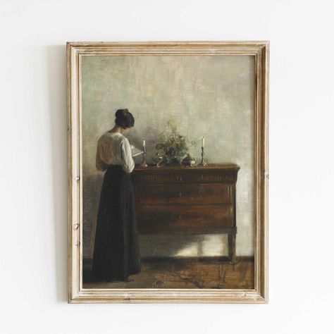 Antique Wall Decor, Seni Vintage, Antique Painting, Portrait Vintage, Antique Portraits, Space Artwork, Wooden Dresser, Digital Reading, Antique Oil Painting