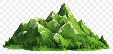 Mountain Background Illustration, Draw Background, Mountain Png, 3d Mountain, Heart Collage, Green Landscape, Green Mountain, Wedding Templates, 3d Illustration