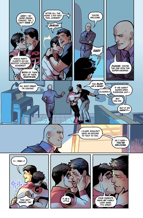 sonia liao — RSVP PART TWO KEEP CHUGGING ALONG. This section... Kon And Lex Luthor, Kon X Tim Fanart, Timkon Dc, Tim X Kon, Superman X Batman, Timmy Turner, Superman X, Superman Family, Gay Comics