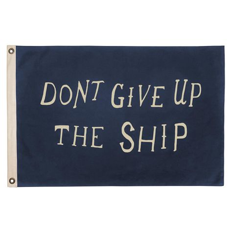 PRICES MAY VARY. Printed on front side only Ideal for indoor use. All returns accepted This decorative flag is made from 100% cotton canvas in navy blue and off-white. Printed on front side only and finished with antique brass grommets. Made in USA. Canvas Flag, Framed Flag, College Room, Flag Decor, The Ship, Lake Life, Don't Give Up, Wall Collage, Giving Up