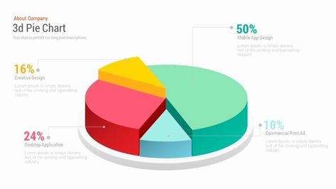 Pie Chart Template Excel Luxury 3d Pie Chart Free Powerpoint and Keynote Template Pie Chart Presentation, Pie Graph Design, Pie Chart Design Creative, Pie Chart Design, Pie Chart Infographic, Pie Chart Template, Data Representation, Teaching Letter Recognition, Powerpoint Chart Templates