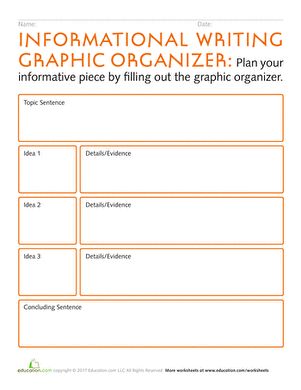 Third Grade Reading & Writing Worksheets: Informational Writing Graphic Organizer Graphic Organizer For Argumentative Essay, Informative Writing Graphic Organizer, Graphic Organizer For Writing, Graphic Organizers For Writing, Research Graphic Organizer, Informational Writing Graphic Organizer, Writing Pieces, Writing Graphic Organizers, Informative Writing