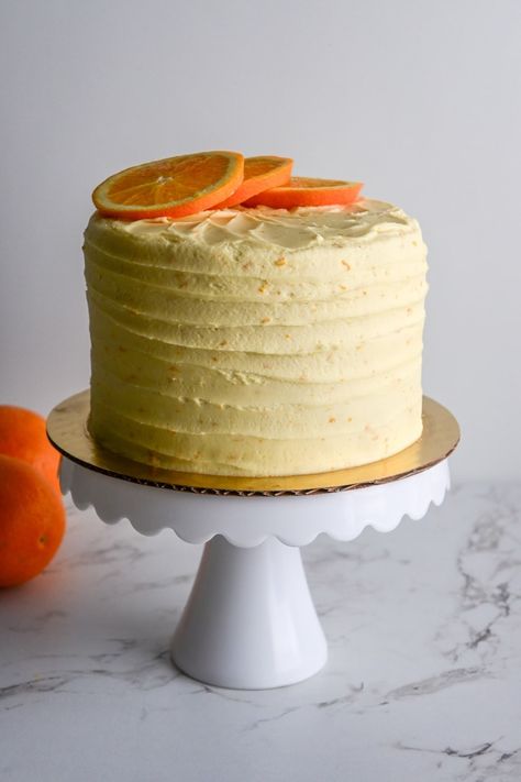 Moist Orange Almond Cake Recipe: A Bakery Favorite - Amycakes Bakes Orange Cake Frosting, Orange Cake Decoration, Moist Orange Cake, Orange Layer Cake, Orange Cream Cheese Frosting, Orange Almond Cake, Bakery Style Cake, Chocolate Orange Cake, Lemon Curd Cake