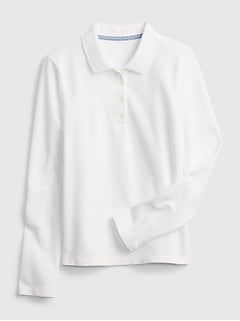 Girls’ Clothing – Shop New Arrivals | Gap Kids Uniform, School Uniform Outfits, Kids Uniforms, Uniform Pants, White Polo Shirt, Uniform Shirts, Polo Shirt White, White Polo, Gap Kids