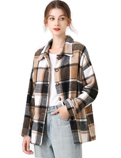 Flannel Jacket Women's, Shirt Knot, Plaid Jacket Women, Flannel Shacket, Oversized Button Down Shirt, Oversized Flannel, Flannel Women, Oversized Blouse, Shirt Blouses Tops