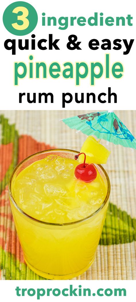 Pineapple And Rum Drinks, Rum Drinks With Pineapple Juice, Coctails Recipes Pineapple Juice, Pineapple Rum Punch For A Crowd, Pineapple Rum Punch Recipes, Pineapple Juice Cocktails Rum, Pineapple Juice Drinks Alcohol, Pineapple Jungle Juice, Drinks With Pineapple Rum