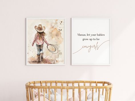 Isn’t this just calling y’all’s country hearts?! Shop product from bio link. #cowgirl #babygirlnursery #raisinmeacountrygirl Country Girl Rooms, Cowgirl Bedroom, Country Nursery, Western Nursery, Cowgirl Poster, Girl Western, Cowgirl Nursery, Poster Baby, Western Girl