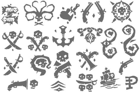 Pirate Scavenger Hunts, Pirate Symbols, Brush Tattoo, Pirate Tattoo, Cool Symbols, Rose Tattoos For Men, Small Tats, Pirate Art, Sea Of Thieves