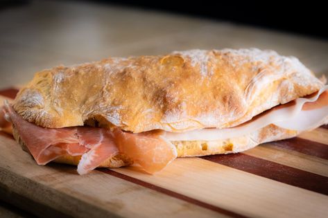 Ciabatta Bread | Italian Panini Bread Recipe Panini Bread Recipe, Traditional Italian Food Recipes, Timballo Recipe, Sandwich Roll Recipe, Italian Focaccia Recipe, Italian Panini, Ciabatta Sandwich, Authentic Italian Desserts, Panini Bread