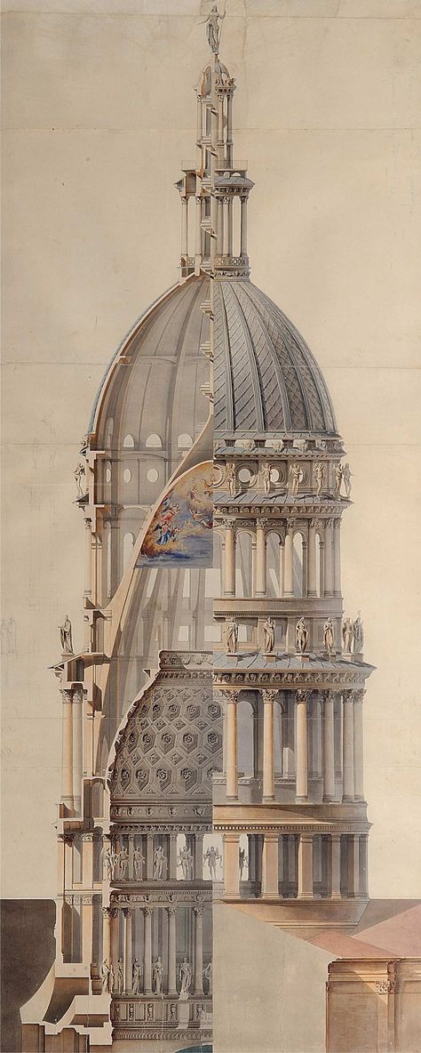 Drawing Of A Building, Architecture Baroque, Istoria Artei, European Architecture, Classic Architecture, Architectural Drawing, Classical Architecture, Architecture Illustration, Architecture Old