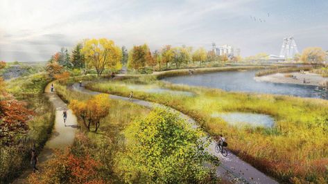 River Design Landscape, Flood Protection, Urban Landscape Design, Riverside Park, Architecture Concept Drawings, River Bank, Water Management, Brno, Urban Planning