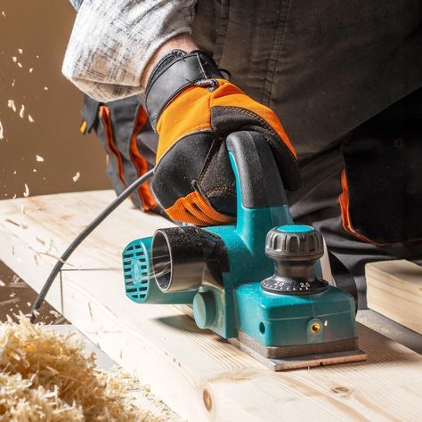 An electric planer shaves and shapes wood like a hand plane, a belt sander and a jointer all rolled into one. Electric Planer, Hand Plane, Deck Posts, Door Casing, Belt Sander, Family Handyman, Wood Trim, Straight Edge, Home Maintenance