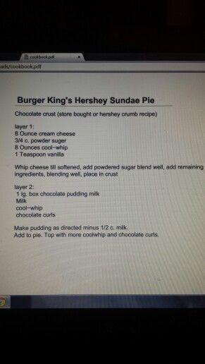 Copycat Burger King Hershey Pie, Hersheys Sundae Pie, Homemade Hershey Pie, Hersheys Pie Recipe, Hershey Pie Recipe Burger King, Burger King Hershey Pie Recipe, Hershey Sundae Pie Recipe, Hershey Sundae Pie, Hershey Pie Recipe