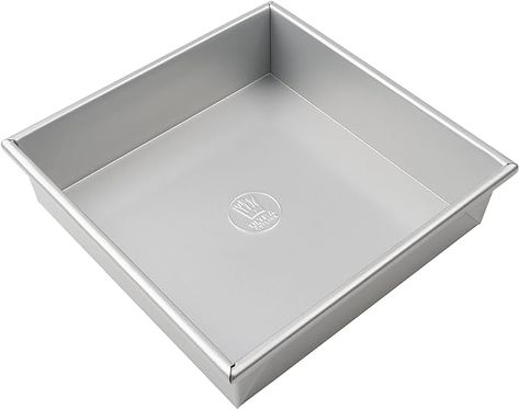 Amazon.com: Ultra Cuisine Square Cake Pan - Non-Stick Steel Stick - Easy Release - Durable Baking Tool - Ideal for Brownies - Loaves - Aluminized Steel - Square Baking Pan - Excellent Brownie Pan - 7x7 Cake Pan Square Baking Pan, Brownie Pan, Square Cake Pans, Square Cake, Baking Pan, Cake Pan, Baking Tools, Cake Pans, Baking Pans