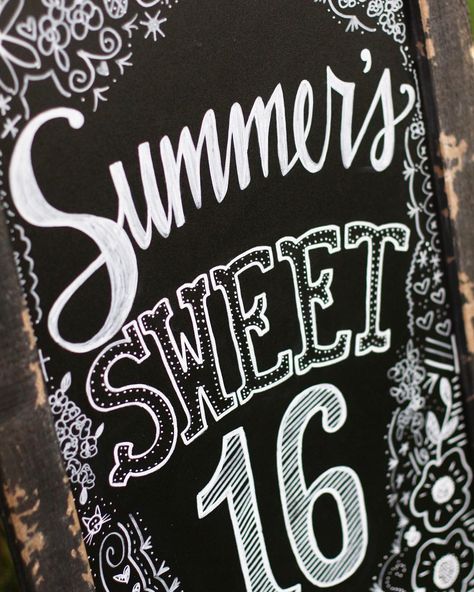 Sweet 16 chalkboard! Sweet 16 Chalkboard Signs, Sweet 16 Sign, Summertime Crafts, Chalk Sign, I Love My Job, Speech Language Pathologist, Chalk It Up, Birthday Chalkboard, Teen Birthday