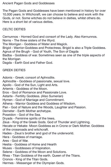 Gods and goddess Dnd Gods And Goddesses, Deities Witchcraft List, Chthonic Gods, Gods And Goddesses Mythology, List Of Deities, Pagan Deities, Greek Pantheon, Pagan Gods, Magic System