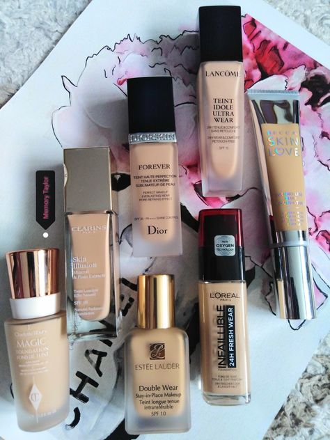 Teint Idole Ultra Wear Foundation, Lancome Teint Idole Ultra Wear, Foundation Collection, Double Wear Foundation, Makeup Is Life, Beauty Magic, Makeup Stuff, Estee Lauder Double Wear, Products Ideas