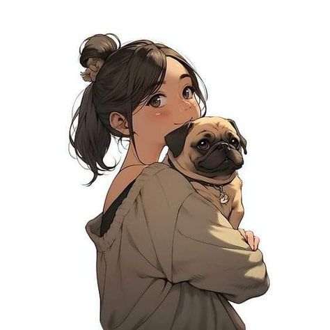 Pug Cartoon, Pug Illustration, Baby Pugs, Pugs And Kisses, Pug Art, A Pug, Cute Pugs, Pug Love, Pug Life