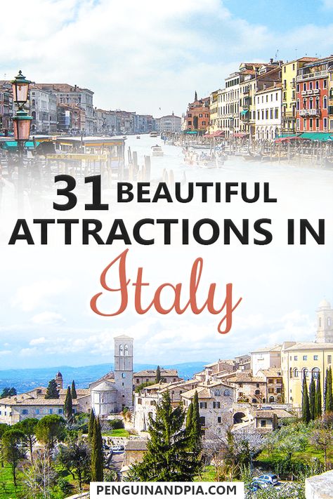 There are lots of beautiful places and attractions to visit in Italy - from popular spots like Florence, Rome or Venice to lesser known places on Sardinia. In this guide, travel bloggers share some of their favourite Italy attractions and give you valuable tips for visiting to make your Italy travels a success! #italy #europetravel #traveladvice Italy Attractions, Holiday Locations, Bucket List Europe, Italy Itinerary, Explore Italy, Backpacking Europe, Italy Travel Tips, Travel Italy, Italy Travel Guide