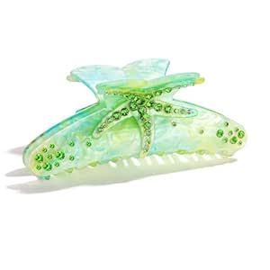 White Hair Clips, Green Hair Accessories, Summer Beach Hair, White Hair Clip, Starfish Hair Clip, Ocean Hair, Starfish Design, Hair Acessories, Hair Clips For Women