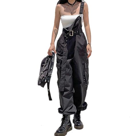 Womens Cargo Pants, Sling Bow, Womens Cargo, Wide Leg Pants Casual, Kidney Cleanse, Black Overalls, Bow Belt, Emo Outfits, Women Cargos