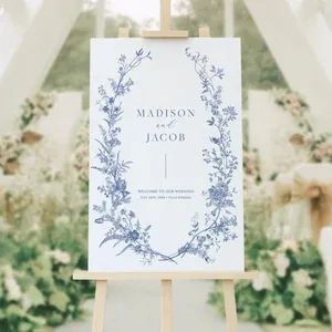 French Blue Floral Welcome Sign Template Victorian Bridgerton image 2 Bridgerton Wedding, Floral Welcome Sign, Welcome To Our Wedding Sign, Wedding Budget Planner, Blue Floral Wedding, Chinoiserie Blue, Sage Green Floral, Sweet Rain, Welcome Sign Template