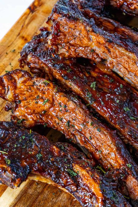 Oven Baked Beef Ribs - Sweet CS Designs. Beef Ribs Recipe Grills, Oven Cooked Beef Ribs, Beef Rib Rack Recipes, Bacon Ribs Recipes, Beef Long Ribs Recipe, Dutch Oven Beef Ribs, Beef Ribs Dutch Oven, Spare Rib Tips Recipes, Beef Short Rib Recipes Dutch Oven