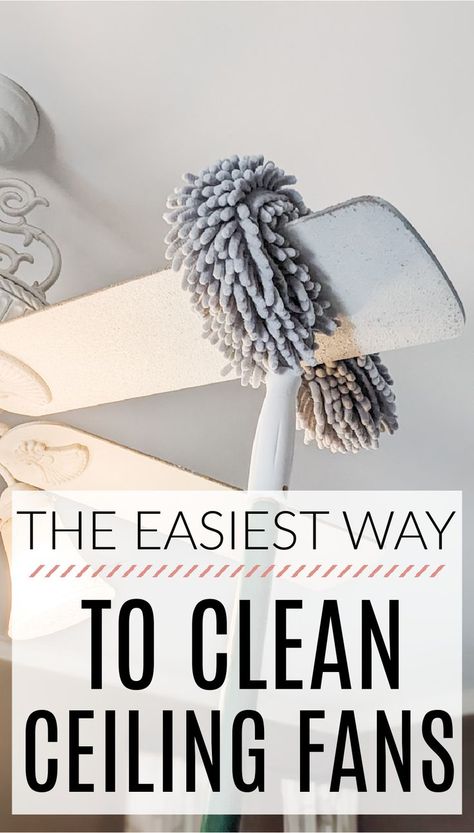 Get your home ready for spring with this simple tip on how to clean your ceiling fans. Get rid of dust and grime from your fans without it spreading all over the room. Ceiling Fan Cleaner, How To Dust Ceiling Fans, How To Clean Ceiling Fans Easy, How To Clean A Ceiling Fan, Ceiling Fan Cleaning Hacks, Fan Cleaning Hacks, How To Clean Fans, Ceiling Fan Cleaning, Clean Ceiling