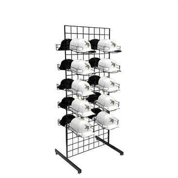 Cap Rack - PDI Double Wide 2 Sided Cap Tower Cap Hanger Ideas, Cap Rack, Cap Display, Retail Displays, Boutique Ideas, Hat Display, Contemporary Floor, Vertical Design, Hat Rack