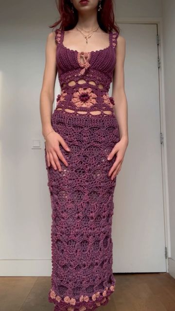 Crochet Dress With Beads, How To Crochet A Dress, How To Make Dresses, Best Crochet Projects, How To Make A Dress, Crochet Maxi Dress Pattern, Crochet Prom Dress, Crochet Prom Dresses, Crochet Dress Long