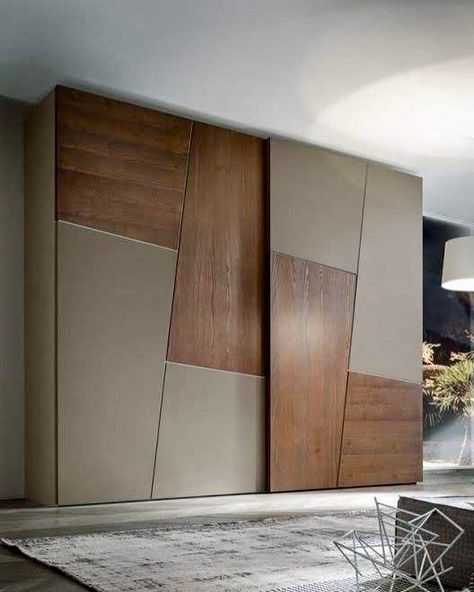 Get a funky contemporary wardrobe design with our  American Walnut EvoLlae sheets! DM for queries. #evowood #woodworkingevolved #solidwood… Contemporary Wardrobe Design, Bedroom Wardrobe Ideas, Wardrobe Laminate Design, Sliding Door Wardrobe Designs, Wardrobe Design Modern, Bedroom Wardrobe Design, Dressing Design, Bedroom Cupboards, Modern Cupboard Design