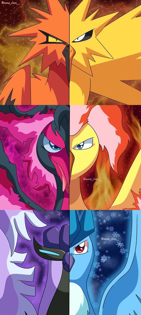 🌟 legendary birds of kanto & galar 🌟 | Pokémon Sword and Shield | Know Your Meme Legendary Pokemon Sketch, Legendary Pokemon Drawings, Pokemon Legendary Birds, Scary Pokemon, Articuno Zapdos Moltres, Pokemon Legendary, Pokemon Z, Wallpaper Pokemon, Deviantart Pokemon