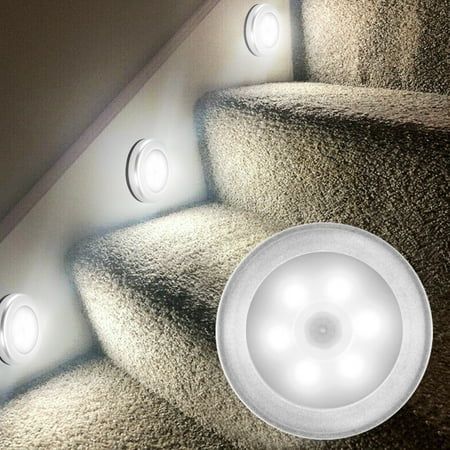 Energy-Efficient: Automatically powers off after 15-30 seconds of inactivity, lighting your path as you cross and shutting off soon after. Super-Bright LED bulbs: Lumens: 20, last up to 10,000 hours. Easy installation: No hard-wiring, come with super-strong 3M double-sided adhesive pad. Battery powered: Powered by AAA batteries (batteries not included). PIR motion & light sensor: Built-in motion sensor and can detect motion distance up to 13 feet away. Size: White Light(Newest). Stairs Entrance, Closet Stairs, Bedroom Decor Lights, Motion Lights, Sensor Night Lights, Closet Light, Light Stick, Puck Lights, Closet Lighting