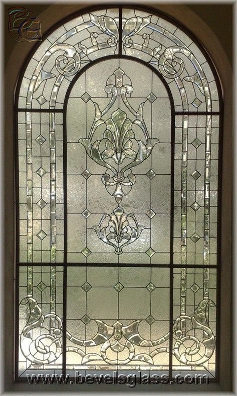 Arched Front Door, Window Stained, Stained Glass Door, Doors Repurposed, Painted Glass Art, Door Glass Design, Window Ideas, Glass Front Door, Stained Glass Window