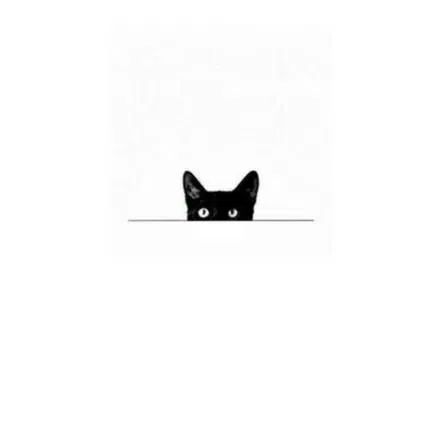 Cats Eyes Tattoo, White And Black Cat Tattoo, Black Cat Finger Tattoo, Finger Tattoos Cat, Peeking Cat Tattoo, Black White Cat Tattoo, Cat Tattoo On Finger, Black Cat Minimalist Tattoo, Black And White Cats Drawing